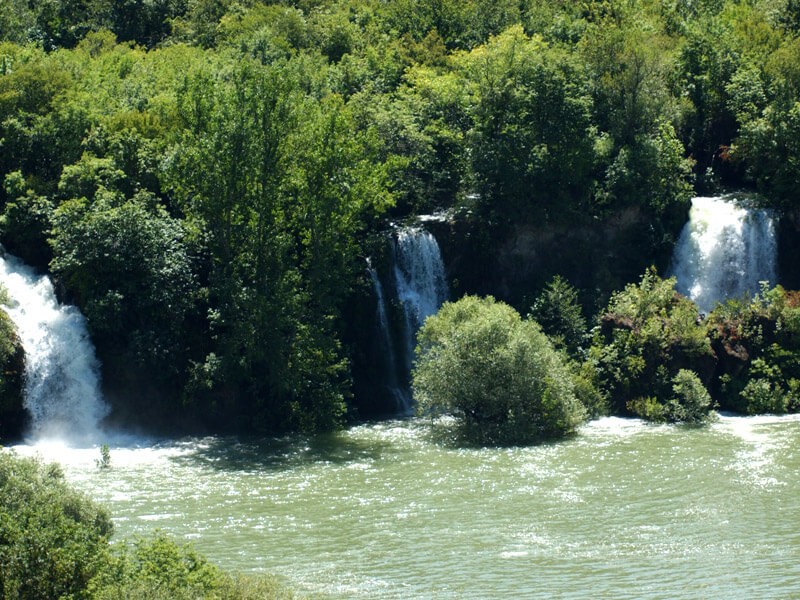 the Brljan waterfall Croatia