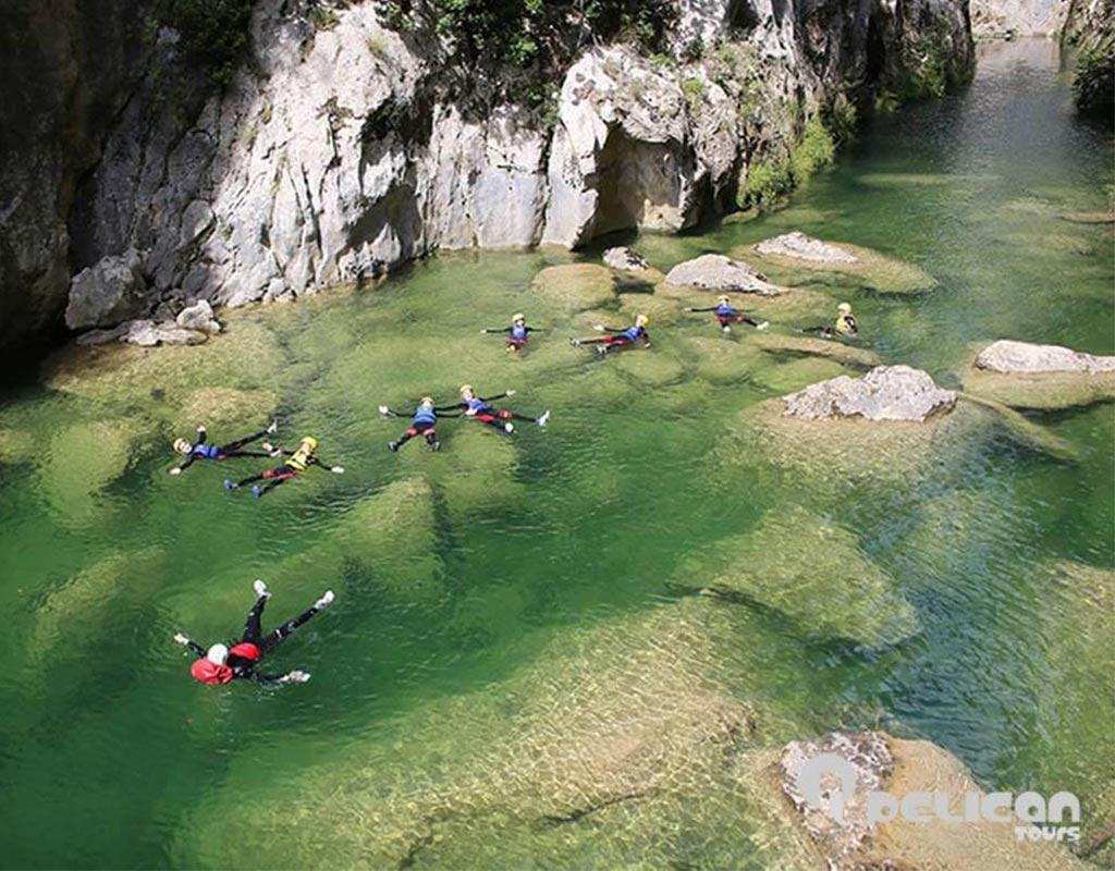 Extreme Canyoning Relaxing on Cetina