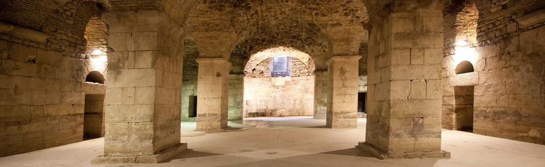 Cellars of Diocletian's palace in Split Croatia
