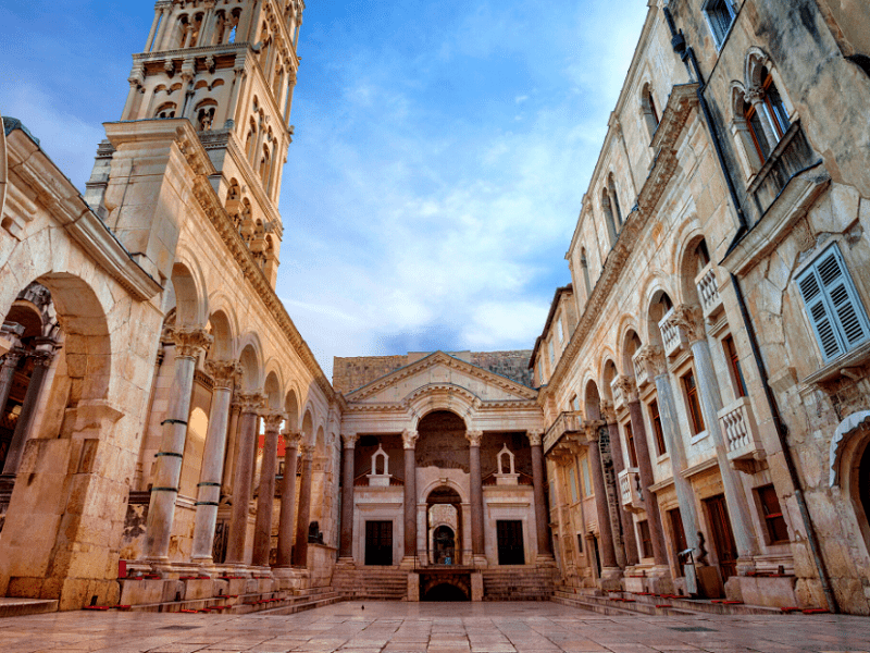 Peristil square in Split Croatia