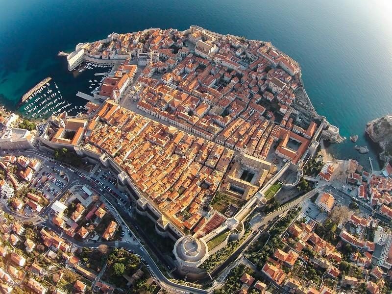 Dubrovnik town from the air